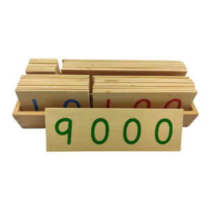 Montessori Duże karty z liczbami 1-9000