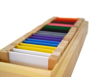 Montessori kolorowe tabliczki