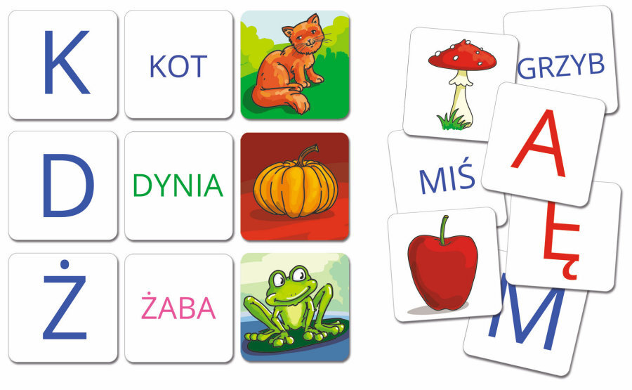 Harmonijny rozwój - słowa i znaki - pomoce dydaktyczne przedszkole - gra wielkoformatowa
